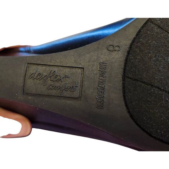 DEXFLEX COMFORT NWT Womens Vegan Leather Wedge Ankle Boots Black Size 8 - Picture 5 of 5